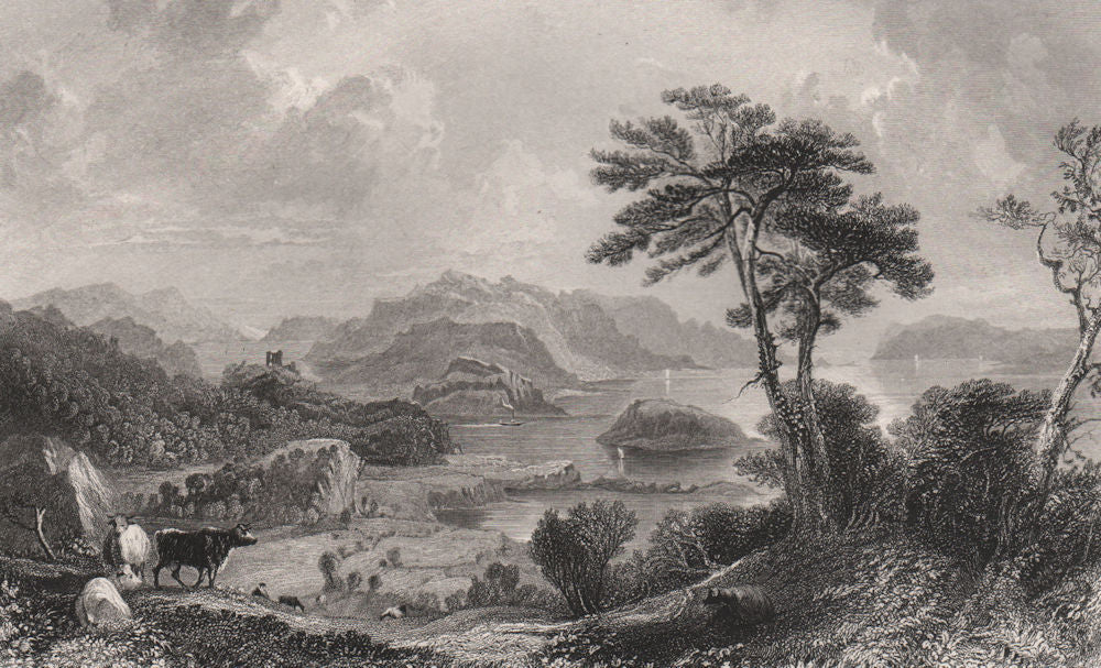 Loch Linnhe, looking south. Argyllshire. Scotland. ALLOM c1840 old print
